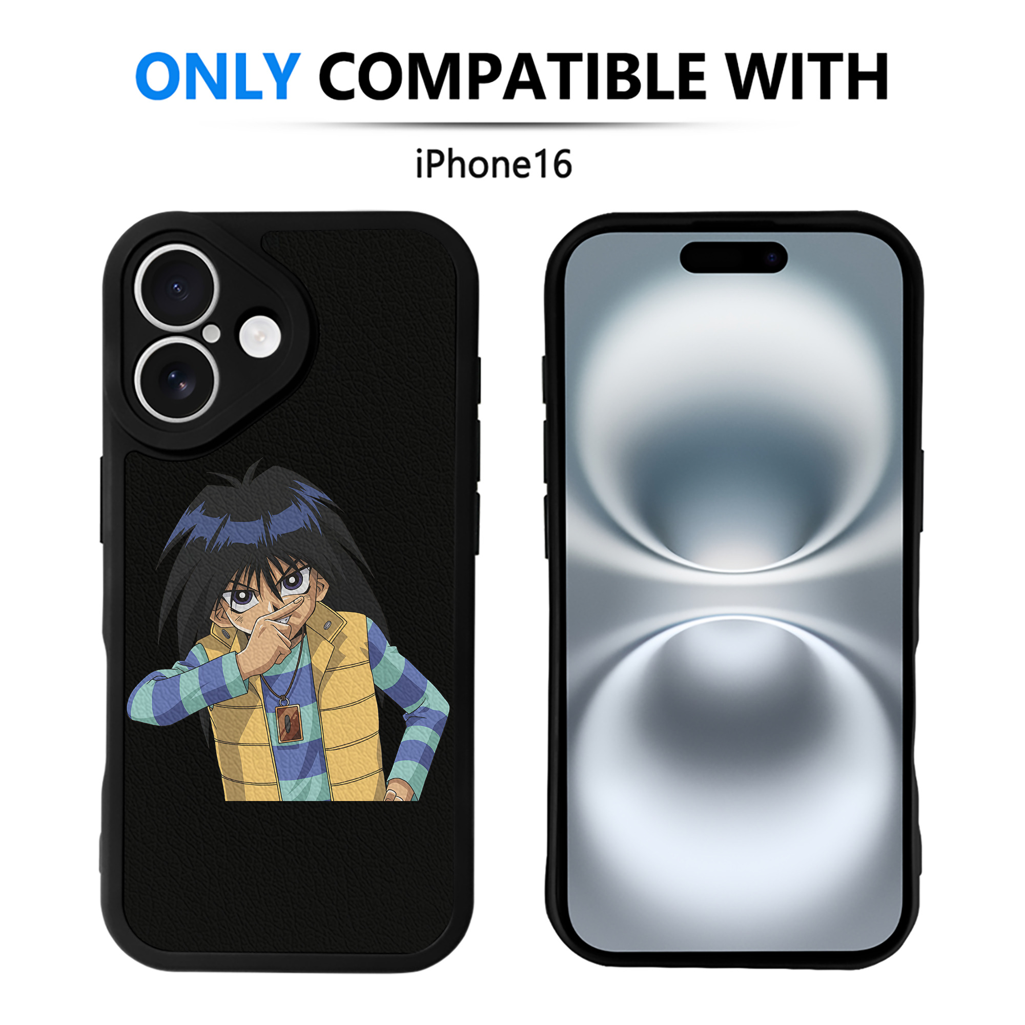 遊☆戯☆王 Yu-Gi-Oh! 【iPhone 16シリーズ対応】シリコンスマホケース（レザー調） 材質：シリコン